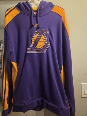 adidas Los Angeles Lakers Purple & Gold Zip-Up Hoodie